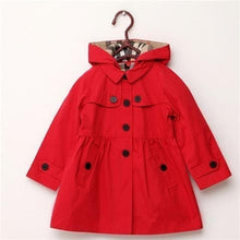 Load image into Gallery viewer, Girls Long Style Hooded Coat

