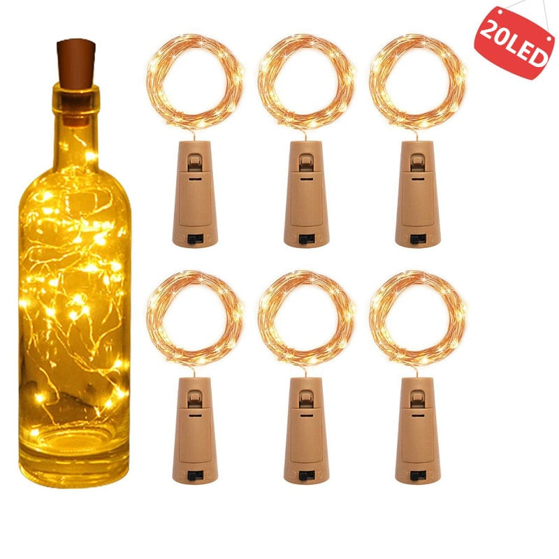 String led Wine Bottle with Cork 20 LED