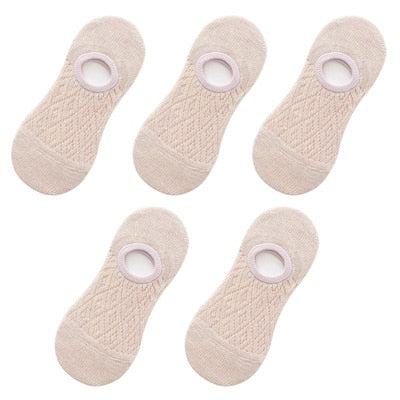 5 Pairs/Set Women Silicone non-slip Socks