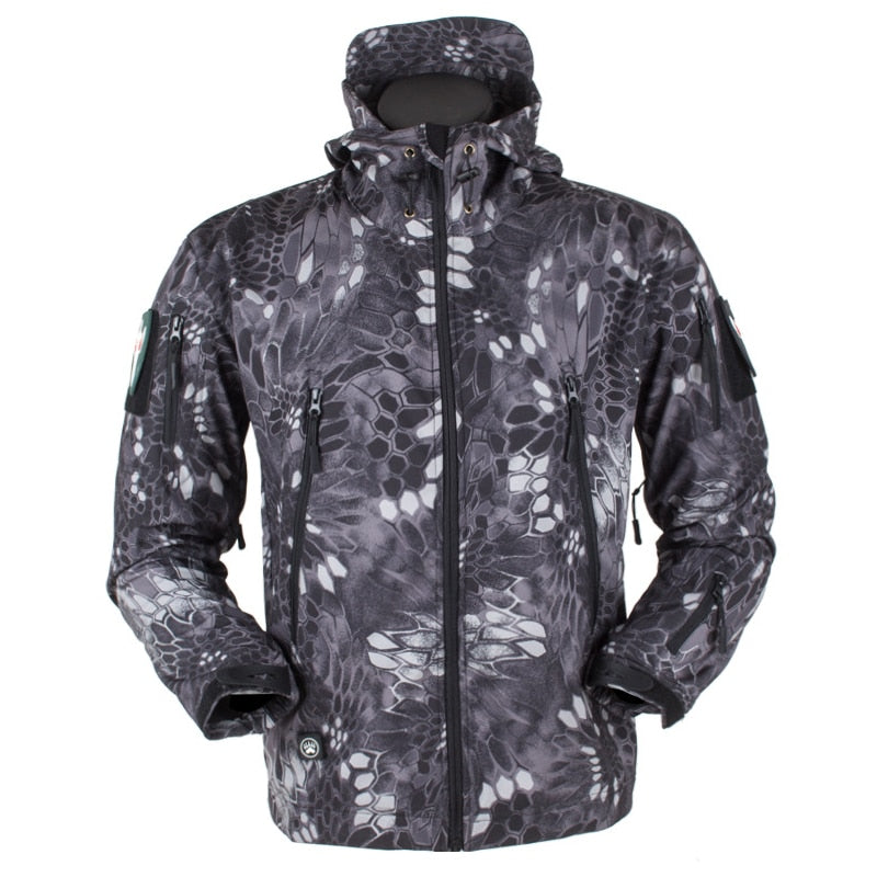 Men's Outdoor Soft Shell Fleece Windproof  Waterproof Thermal Jacket