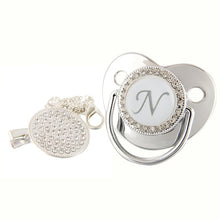 Load image into Gallery viewer, Initial Letters Baby Bling Pacifier
