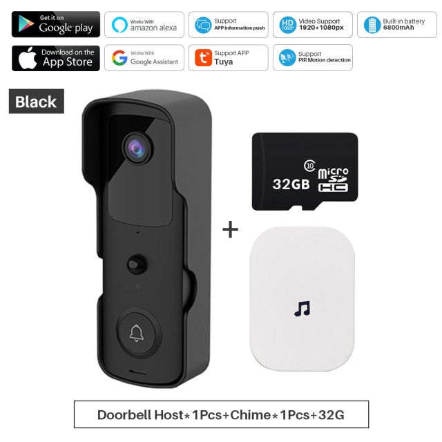 Smart Video Doorbell WiFi 1080P