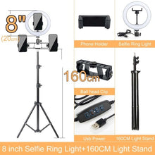 Load image into Gallery viewer, 6/10/12 Inch Dimmable LED Selfie Ring
